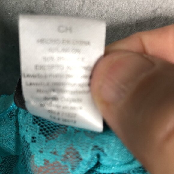 Vintage Rampage Slip Dress  Women S Babydoll Teal Green Lace Y2K 90s Sheer  NEW - Picture 8 of 16